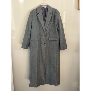 NWT COMMENSE Grey Wool Like overcoat Large NWT
